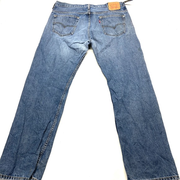 Levi's Other - THRASHED Levi's 569 Loose Straight Jeans Mens 36x34 Blue Denim Mid Rise Zip Fly